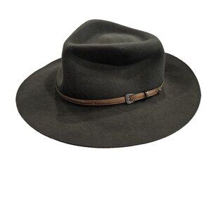 Brooklyn Hat Co Wide Brim Gray Fedora Wool Felt Safari Hat One Size